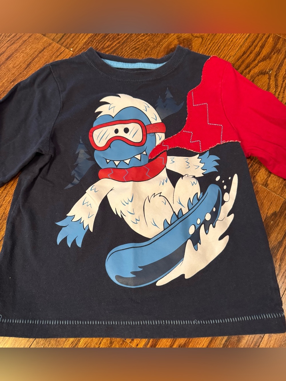 Jumping Beans Toddler Boys Yeti Snowboard Graphic Tee - 4T